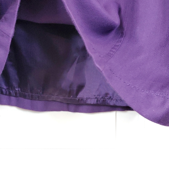 ANTHROPOLOGIE Satin Sleeveless Dress SZ 4 Rosette A Line Purple Small Baraschi - Picture 9 of 12